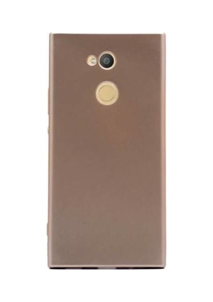 Sony Xperia XA2 Ultra Kılıf Mat Premium Silikon Kılıf - Gold + Nano Ekran Koruyucu