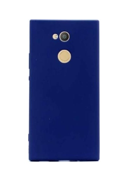 Sony Xperia XA2 Ultra Kılıf Mat Premium Silikon Kılıf - Lacivert + Nano Ekran Koruyucu