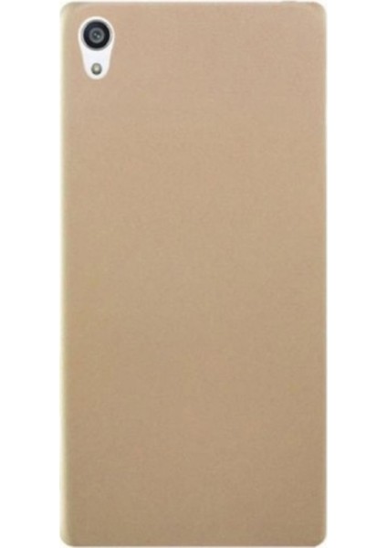 Sony Xperia Z5 Mat Premium Silikon Kılıf - Gold + Cam Ekran Koruyucu