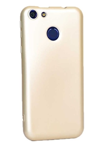 Vestel Venüs E4 Kılıf Mat Premium Silikon Kılıf - Gold + Nano Ekran Koruyucu