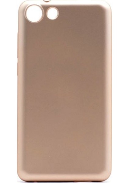 Vestel Venüs V4 Mat Premium Silikon Kılıf - Gold + Nano Ekran Koruyucu