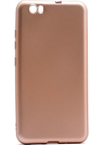 Vestel Venüs Z10 Mat Premium Silikon Kılıf - Gold + Cam Ekran Koruyucu