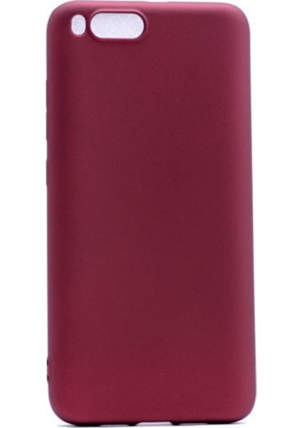 Xioami Mi 6 Mat Premium Silikon Kılıf - Bordo + Cam Ekran Koruyucu