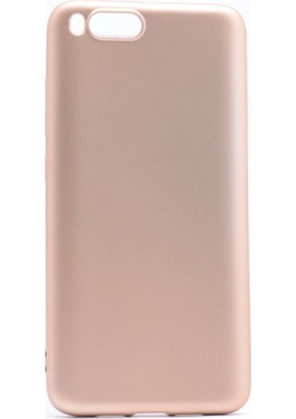 Xioami Mi 6 Mat Premium Silikon Kılıf - Gold + Nano Ekran Koruyucu