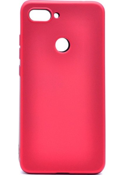 Xioami Mi 8 Lite Mat Premium Silikon Kılıf - Kırmızı + Tam Kaplayan 6D Nano Ekran Koruyucu