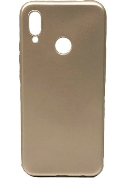 Xioami Mi 8 Mat Premium Silikon Kılıf - Gold + Cam Ekran Koruyucu