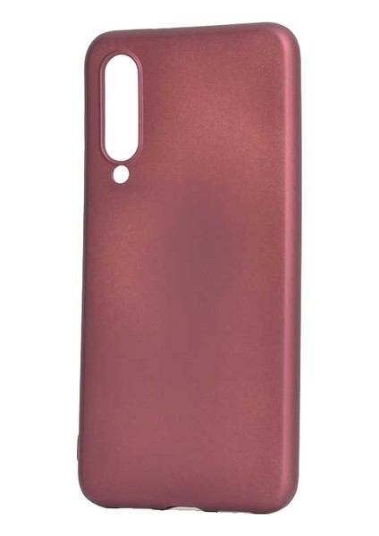 Xioami Mi 9 Se Kılıf Mat Premium Silikon Kılıf - Bordo + Cam Ekran Koruyucu