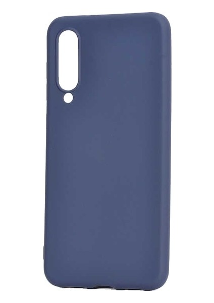 Xioami Mi 9 Se Kılıf Mat Premium Silikon Kılıf - Lacivert + Cam Ekran Koruyucu