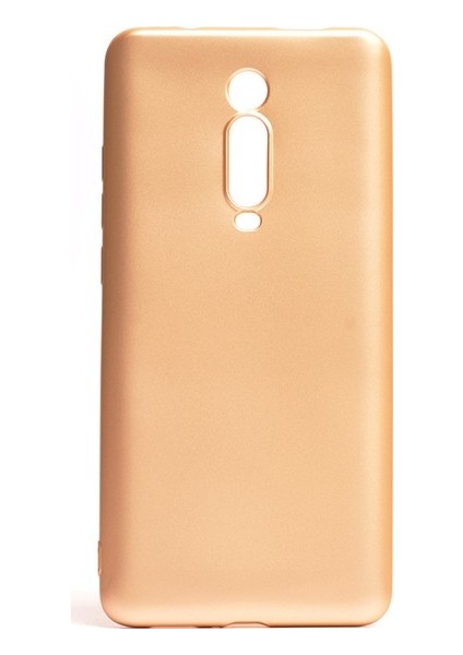 Xioami Mi 9T Kılıf Mat Premium Silikon Kılıf - Gold + Nano Ekran Koruyucu