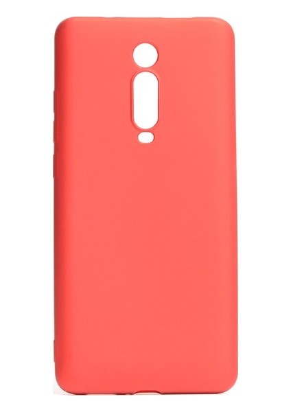 Xioami Mi 9T Kılıf Mat Premium Silikon Kılıf - Kırmızı + Nano Ekran Koruyucu