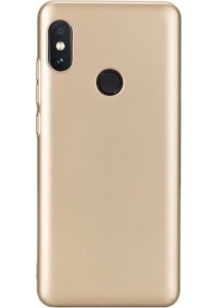 Xioami Mi A2 Mat Premium Silikon Kılıf - Gold + Cam Ekran Koruyucu
