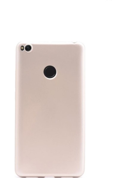 Xioami Mi Max2 Mat Premium Silikon Kılıf - Gold + Cam Ekran Koruyucu