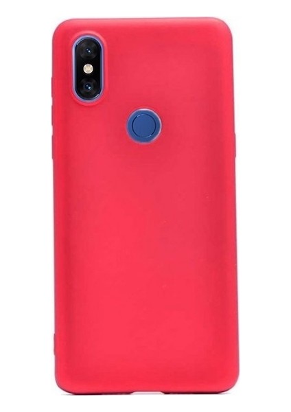 Xioami Mi Mix 3 Kılıf Mat Premium Silikon Kılıf - Kırmızı