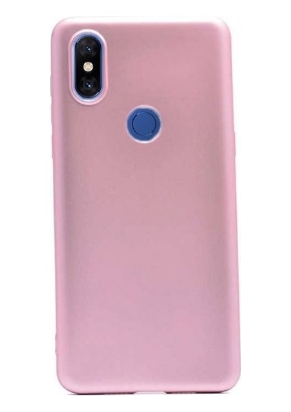 Xioami Mi Mix 3 Kılıf Mat Premium Silikon Kılıf - Rose + Nano Ekran Koruyucu