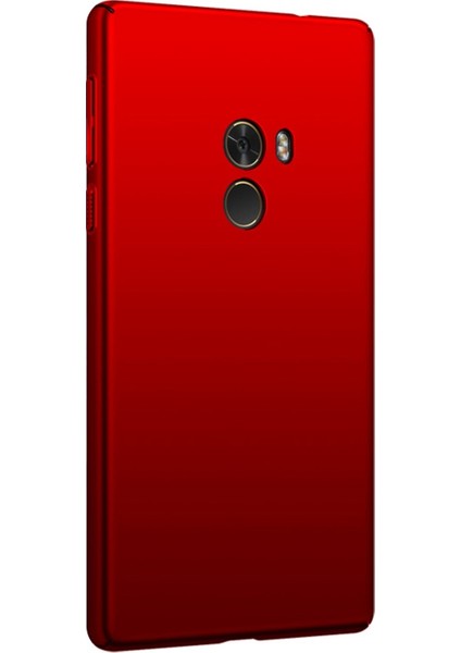 Tekno Grup Xioami Mi Mix2 Mat Premium Silikon Kılıf - Bordo + Cam Ekran Koruyucu