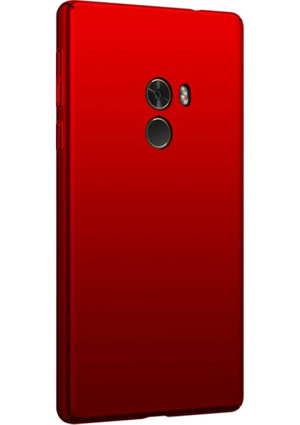 Tekno Grup Xioami Mi Mix2 Mat Premium Silikon Kılıf - Bordo + Cam Ekran Koruyucu