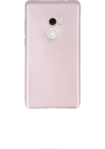 Xioami Mi Mix2 Mat Premium Silikon Kılıf - Rose + Cam Ekran Koruyucu