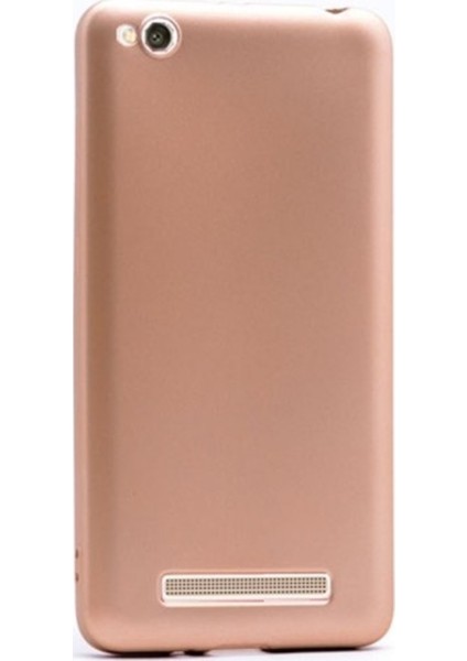 Xioami Redmi 4A Mat Premium Silikon Kılıf - Gold + Nano Ekran Koruyucu