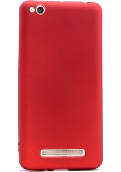 Xioami Redmi 4A Mat Premium Silikon Kılıf - Kırmızı + Nano Ekran Koruyucu