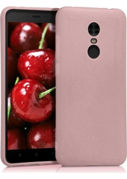 Xioami Redmi 5 Plus Mat Premium Silikon Kılıf - Rose + Cam Ekran Koruyucu