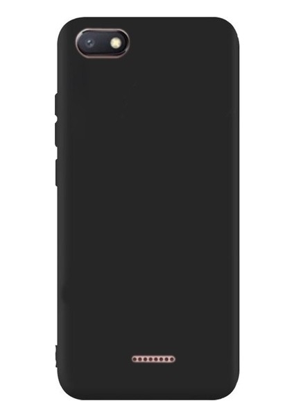 Xioami Redmi 6A Kılıf Mat Premium Silikon Kılıf - Siyah + Nano Ekran Koruyucu