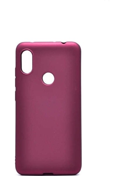 Xioami Redmi Note 6 Pro Mat Premium Silikon Kılıf - Bordo + Nano Ekran Koruyucu