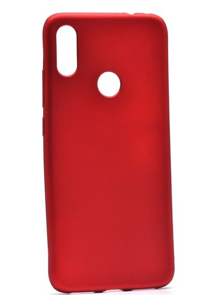 Xioami Redmi Note 7 Kılıf Mat Premium Silikon Kılıf - Kırmızı + Tam Kaplayan 6D Nano Ekran Koruyucu