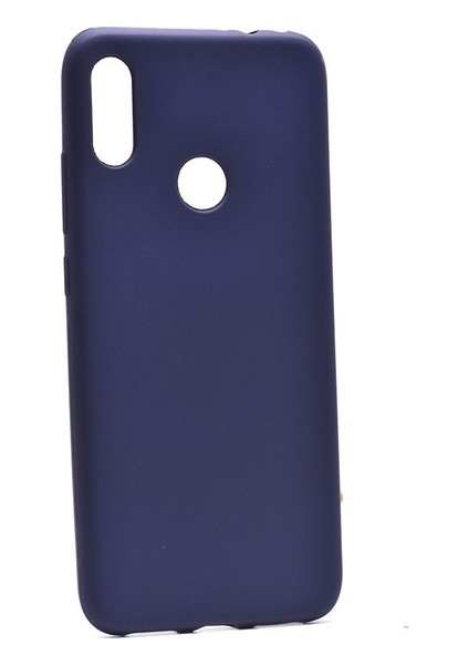 Xioami Redmi Note 7 Kılıf Mat Premium Silikon Kılıf - Lacivert + Tam Kaplayan 6D Nano Ekran Koruyucu