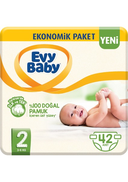 Evy Baby Bebek Bezi 2 Beden Mini Fırsat Paketi 42 Adet