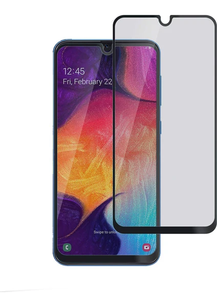 Case 4U Samsung Galaxy A70 Ekran Koruyucu Temperli Kırılmaz Privacy Hayalet Gizliklik Filtreli Siyah