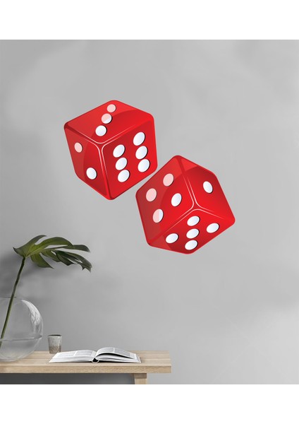 Areksan Reklam Kırmızı Zar Duvar Sticker