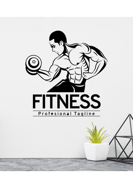 Areksan Reklam Fitness Professional Tagline Duvar Sticker