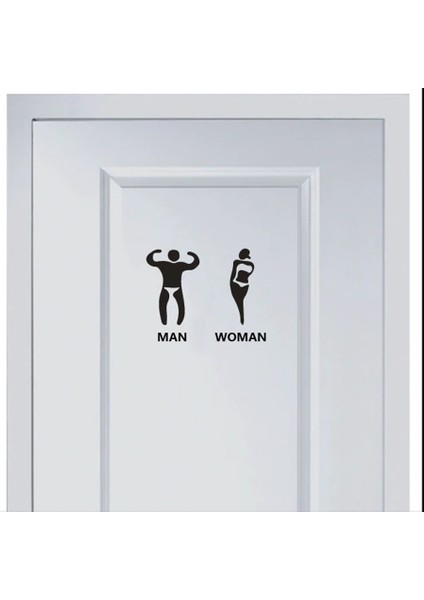 Areksan Reklam Man Woman Wc Banyo Sticker