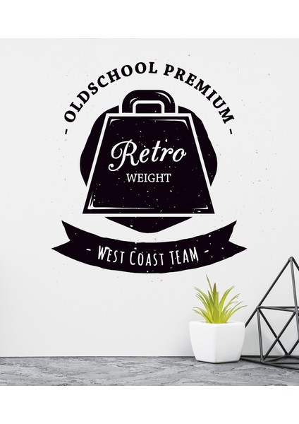 Areksan Reklam Old School Premium Siyah Duvar Sticker