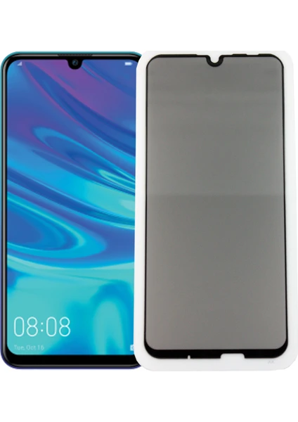 Case 4U Huawei P Smart 2019 Ekran Koruyucu Temperli Kırılmaz Privacy Hayalet Gizliklik Filtreli Siyah