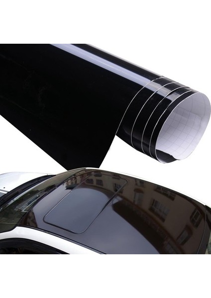 Koruma Tabakalı Tavan Filmi Cam Tavan Görünüm Panoramik Parlak Siyah 135 cm x 300 cm