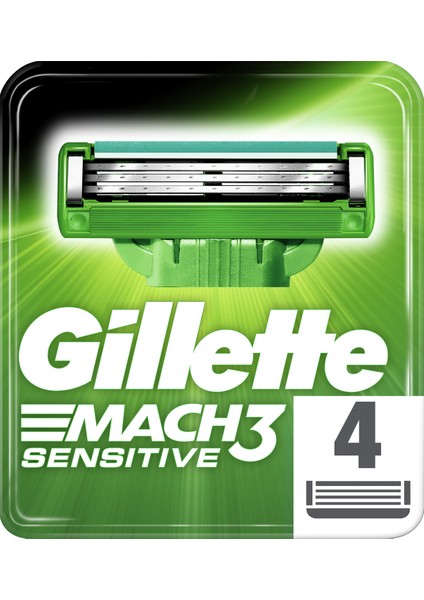 Mach3 Sensitive Yedek Tıraş Bıçağı 4'lü