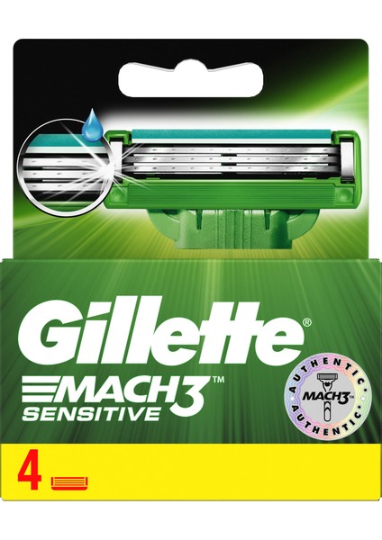 Mach3 Sensitive Yedek Tıraş Bıçağı 4'lü