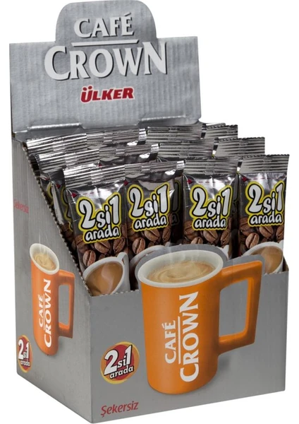 Cafe Crown 2 Si 1 Arada Şekersiz 11 gr x 24 Adet