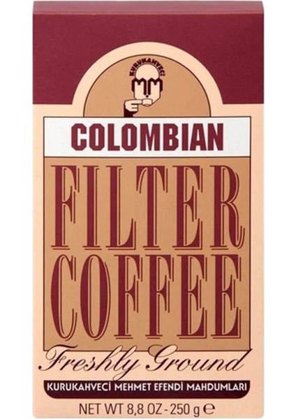 Kurukahveci Mehmet Efendi Colombian Filtre Kahve 250 gr