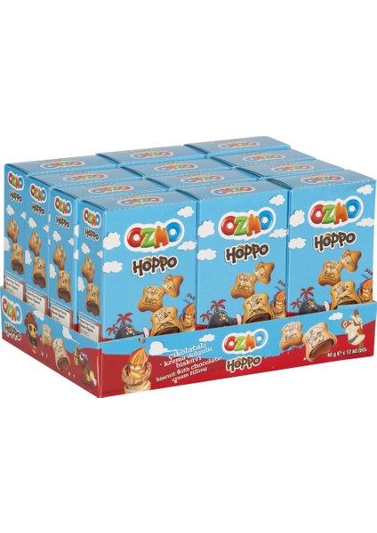 Ozmo Hoppo Çikolatalı Bisküvi 40 gr (12'li)