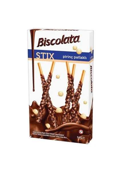 Biscolata Stix Pirinç Patlaklı 34 gr (12'li)