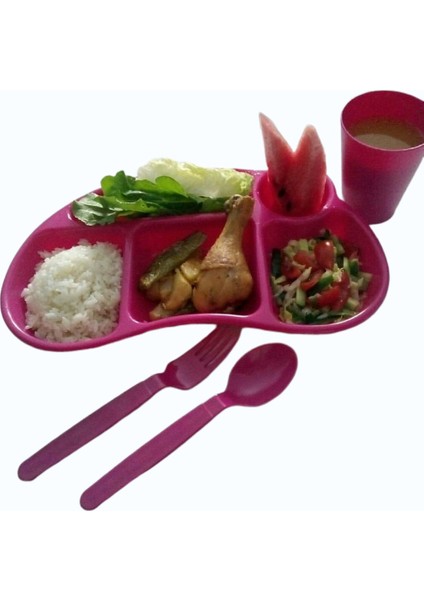 Fuşya Tabldot Set-Kasesiz