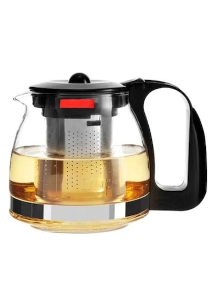 Süzgeçli Cam Demlik 700 ml Bitki Çayı ve Ihlamur Demliği
