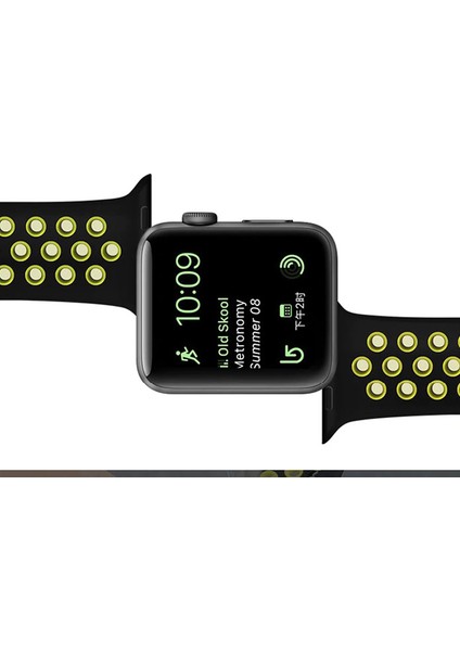 Apple Watch Uyumlu 4 3 2 1 Delikli Spor Kayış 44 mm Lacivert Hole fırsatları