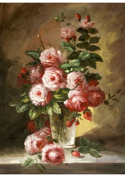 Vazoda Güller Çiçekler Kanvas Tablo fiyatları