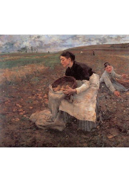 October Jules Bastien Lepage Kanvas Tablo