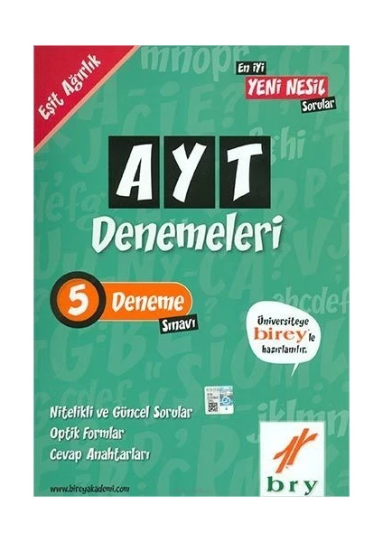 Bry Birey Eğitim Yayınları AYT  5 Deneme ( E.A )