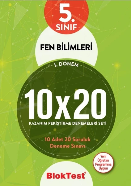 Bloktest Yayınları 5. Sınıf  Fen Bilimleri 10 x 20 Kazanım Denemeleri 1. Dönem