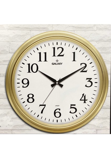 1962-A Premium Büyük Büro Altın Renk Duvar Saati 46 cm